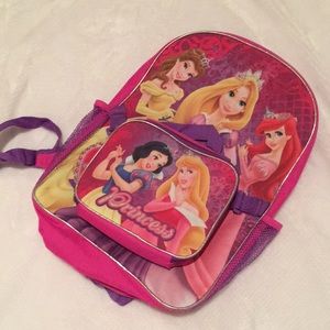 Girls Princess Backpack and Lunch Bag